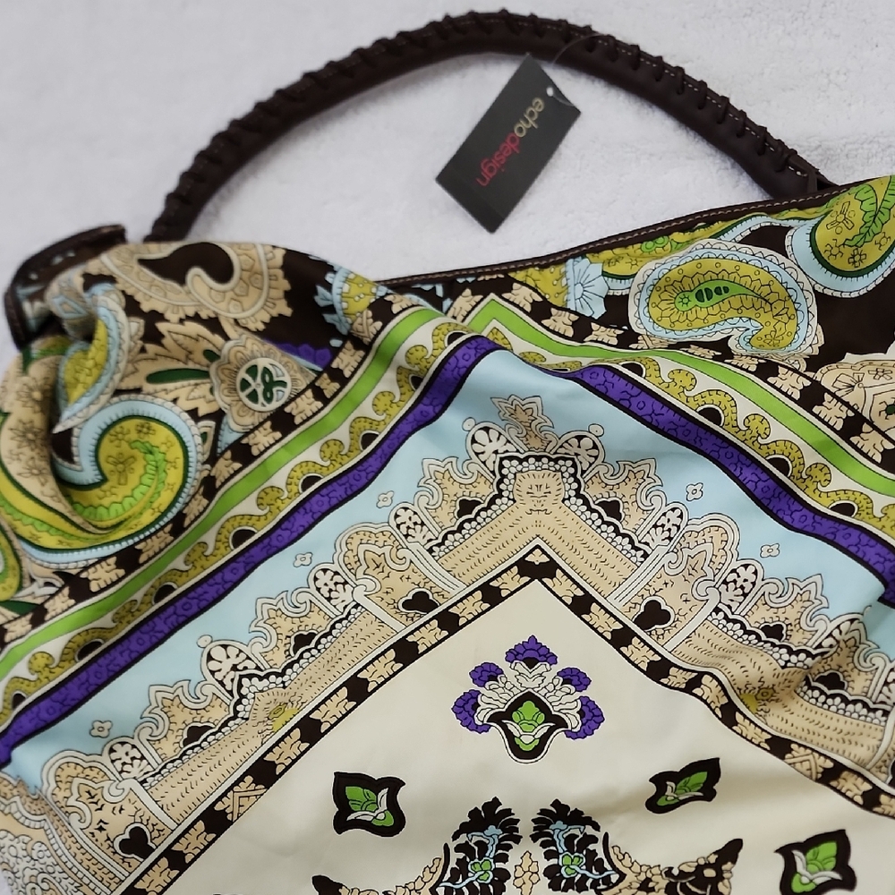 Echo Design Womens Paisley Floral Fabric Shoulder Tote